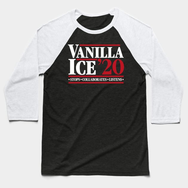Vanilla Ice 20 - Stops Collaborates & Listens Baseball T-Shirt by RetroReview